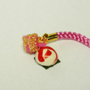 おもしろストラップ　のまんじゅう&縁結び