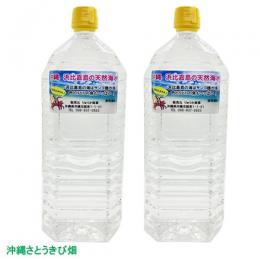  沖縄 浜比嘉島の天然海水 2L×2本